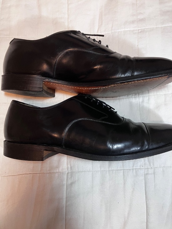 Johnson and Murphy Optima Made in the USA Men\'s Black 11 1/2 Cap Toe Shoes main image 5
